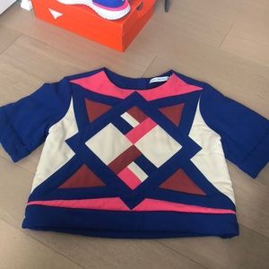 & Other Stories quilted colored pattern top